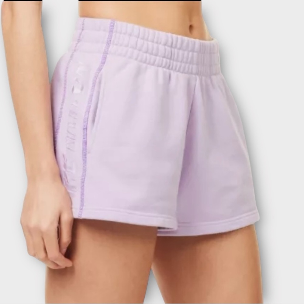 P.E Nation Undercut Embroidered Cotton Shorts in Lavender Women’s Size S